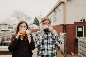 Brewery engagement photos