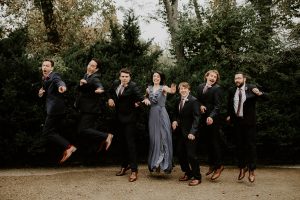 Groomsmen jumping photo