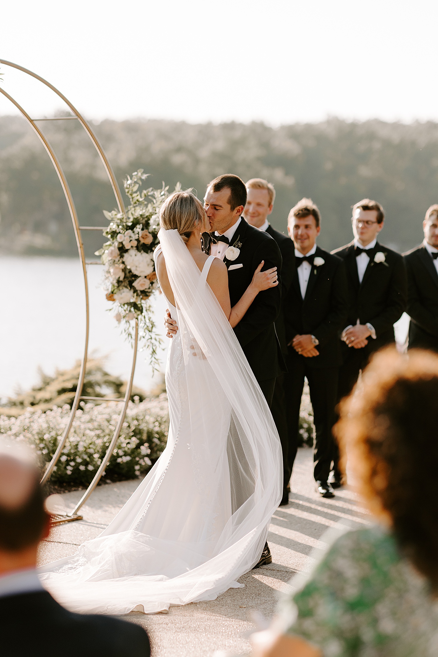 couple kissing after ceremony at Innsbrook resort wedding