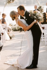 couple kissing after ceremony at Innsbrook resort wedding