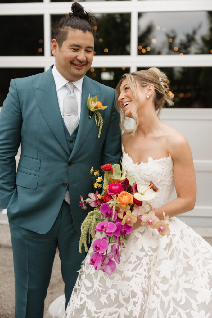 Julie and Nick wedding portraits at Wild Carrot in St. Louis